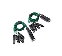 1 Par de Extensores Ethernet XLR/DMX de 3 Pines de 4 Canales A Ethercon RJ45 Extensor de Señal de Red DMX512 1 Macho + 1 Hembra