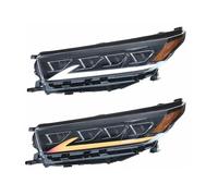 1 par de faros delanteros de coche compatible con Toyota Highlander 2018-2021 luces antiniebla DRL luz de circulación diurna DRL H7 bombilla Bi Xenon faros