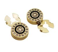 1 par de fundas de botón para gemelos de diamantes de imitación, estilo coreano, accesorios de boda, One Size, como se describe, como se describe
