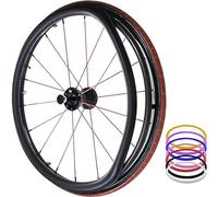 1 par de fundas para aros de silla de ruedas, cubiertas antideslizantes de silicona para aros de empuje de silla de ruedas de 22/24 pulgadas, para cubierta de rueda trasera de silla de ruedas ( Color