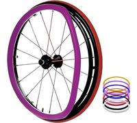 1 par de fundas para aros de silla de ruedas, cubiertas antideslizantes de silicona para aros de empuje de silla de ruedas de 22/24 pulgadas, para cubierta de rueda trasera de silla de ruedas ( Color
