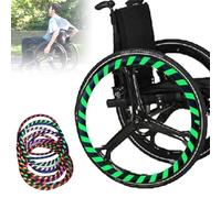 1 par de fundas para llantas de silla de ruedas, funda protectora de anillo de empuje de mano de 20/22/24 pulgadas, antiarañazos/4,6 mm de grosor, silicona (resistencia), mejora el agarre y la
