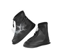 1 par de fundas para zapatos de tubo medio, fundas dobles impermeables para zapatos, portátiles, antideslizantes, fundas plegables para zapatos, adecuadas para senderismo, camping (negro)