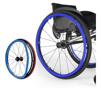 1 Par De Fundas Protectoras para Ruedas Traseras De Sillas De Ruedas, Anillo De Carrito De Empujador De Silla De Ruedas,Cubiertas De Llanta De Empuje For Silla De Ruedas,Azul,24in
