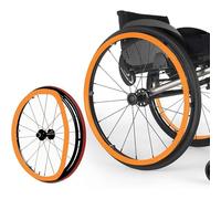 1 Par De Fundas Protectoras para Ruedas Traseras De Sillas De Ruedas, Anillo De Carrito De Empujador De Silla De Ruedas,Cubiertas De Llanta De Empuje For Silla De Ruedas,Naranja,24in
