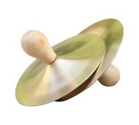 1 par de globos de cobre | Metal and Wood | 9 cm Children's Handheld Percussion Instrument | Small Cymbals For Kindergarten, Music Education, Playtime, Party Props, Durable And Fun
