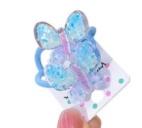 1 par de gomas para el pelo para niñas pequeñas, diseño de mariposa, para trenzar, coleta de caballo, 1 par