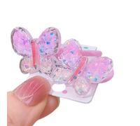 1 par de gomas para el pelo para niñas pequeñas, diseño de mariposa, para trenzar, coleta de caballo, 1 par
