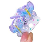 1 par de gomas para el pelo para niñas pequeñas, diseño de mariposa, para trenzar, coleta de caballo, 1 par