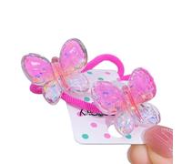 1 par de gomas para el pelo para niñas pequeñas, diseño de mariposa, para trenzar, coleta de caballo, 1 par