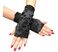 1 Par de Guantes de Halloween sin dedos,Guantes góticos punk,Decoración de Halloween Guantes mendigo,Guantes de trapo para Cosplay Costume
