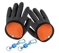 1 Par De Guantes De Pesca, 2 Piezas De Hebillas Magnéticas, Guantes De Látex para Pesca, Guantes De Pesca Antideslizantes, Guantes Protectores para Pesca En El Mar