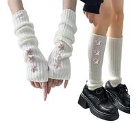1 Par De Guantes Largos Y 1 Calentador De Piernas, Accesorios Y2K, Accesorios Estilo Punk, Accesorios Cálidos, Accesorios De Moda