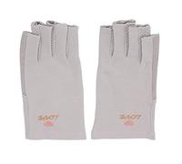 1 par de guantes para lámpara de uñas, manicura, protección UV, elásticos, transpirables, fibra de algodón, guantes para lámpara de uñas, para casa y salón (gris)