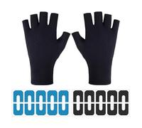1 Par De Guantes Protectores Para Uñas Y 2 Pegatinas En Forma De U, Guantes De Protección Solar, Cubiertas Para Manos Uv, Accesorios Para Montar En Fitness.