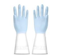 1 par de guantes reutilizables para el hogar, guantes de goma para lavar platos, limpieza de cocina, trabajo, pintura, jardinería, cuidado de mascotas (azul, grande)