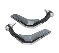 1 Par de Guardamanos de Motocicleta de 22mm de Aleación de Aluminio Y Protectores de Mano ABS Universales para la Mayoría de las Motocicletas Chopper Scooter(Plata)