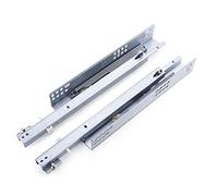 1 par de guías de cajón de 10 pulgadas, suaves y de cierre automático, extensión parcial para cajones, 2 pliegues, capacidad de carga de 25 kg