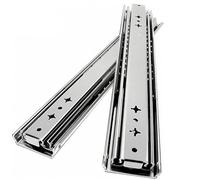 1 Par De Guías Para Cajones De Alta Resistencia Rieles De Tres Secciones Deslizadores De Extensión Completa Con Cojinetes De Bolas Montaje Lateral 53 Mm Riel De Guía Industrial(1200mm)