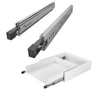 1 par de guías para cajones SOTECH VarioSlide de alta resistencia, KV2-100-H53-L1100-EH, de 1100 mm, con bloqueo y palanca negra de alta resistencia, capacidad de carga de hasta 100 kg