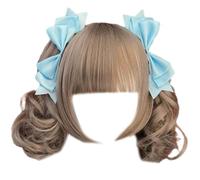 1 par de hermosas horquillas con cinta 3D Bowknot bonito clip para el pelo Maid Cosplay peinado perfecto para los amantes de la moda