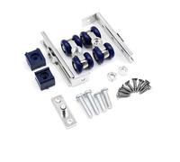 1 par de herrajes for puertas corredizas, poleas, rieles, armarios, móviles, ruedas colgantes para puerta corredera de cristal baño(A)