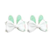 1 par de horquillas de pelo de felpa con diseño de conejitos de Pascua para niños y adolescentes, accesorio festivo