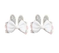 1 par de horquillas de pelo de felpa con diseño de conejitos de Pascua para niños y adolescentes, accesorio festivo