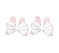 1 par de horquillas de pelo de felpa con diseño de conejitos de Pascua para niños y adolescentes, accesorio festivo