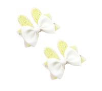 1 par de horquillas de pelo de felpa con diseño de conejitos de Pascua para niños y adolescentes, accesorio festivo