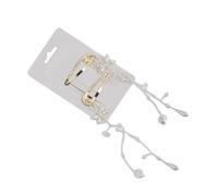 1 par de horquillas elegantes con lazo, con perlas, accesorios de moda para el cabello para mujer, horquillas elegantes
