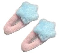 1 par de horquillas para el pelo con forma de estrella, horquillas de felpa para cola de caballo, flequillo, horquillas para adolescentes, niños, festivales, pasadores para el pelo para la vida