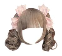 1 par de horquillas para el pelo con lazo 3D, horquillas para el pelo femeninas, para cosplay, accesorios para el cabello modernos y únicos