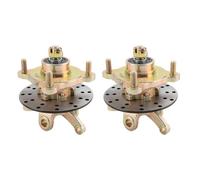 1 par de Husillos de Nudillos de Dirección con Cubos de Rueda Disco de Freno para Carro Go Kart Quad Bike ATV UTV Disco de Freno Delantero Cubo de Rueda Piezas de Quad