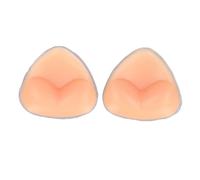 1 par de Inserciones de Sujetador de Silicona Extra Gruesas Impermeables Reutilizables Autoadhesivas Forma Triangular Almohadillas de realce Color Carne (Pequeña)