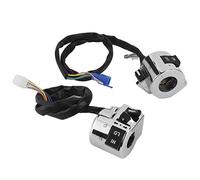 1 par de interruptores de manillar de motocicleta, piezas de interruptor de manillar, botón de control universal, interruptor de luz, interruptor de claxon, para intermitentes, faros, bocina, 25 mm