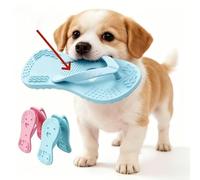 1 par de juguetes de dentición para cachorros en forma de pantufla, juguete suave para masticar para razas pequeñas, salud dental y alivio del aburrimiento, juguete de búsqueda de perro de disco