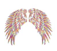 1 par de lentejuelas grandes alas grandes alas grandes coser chaqueta de hierro para coser chaqueta cosplay botones