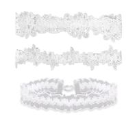 1 Par De Ligas De Encaje, 1 Pieza De Gargantilla, Ligas De Novia, Ligas Sexy, Anillos De Muslo De Encaje, Anillos Elásticos Para Las Piernas, Anillos Dulces Para Las Piernas