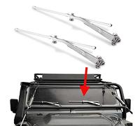 1 par de limpiaparabrisas de metal universal RC para carrocería de camión oruga 1/10 RC SCX10