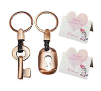 1 Par De Llaveros Y 2 Tarjetas De Felicitación, Llavero De Cuerda Trenzada De Metal, Llavero Creativo, Llavero Moderno Y Simple