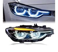 1 par de luces coche compatibles con BMW Serie 3 2013-2019 F30 F35 F80 faros dinámicos DRL Halo Angel Eyes accesorios lentes proyector(For Original Xenon)