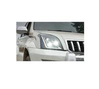 1 par de luces de coche compatible con Prado 2003-2009, conjunto de faros delanteros automáticos, diseño mejorado, proyector, 3 lentes, lámpara de señal, accesorios for herramientas