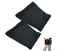 1 par de mangas de compresión para muslos diseñadas para mejorar el rendimiento de los músculos de apoyo durante actividades físicas como correr y levantamiento de pesas (M)