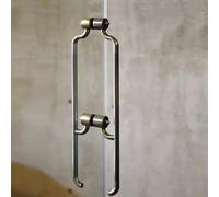 1 par de manijas de puerta creativas de estilo industrial vintage, manijas de puerta de acero inoxidable, longitud total de 20.85 pulgadas, requiere perforación, para interiores y exteriores