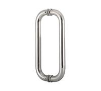 1 Par De Manijas De Puerta De Empuje Y Tracción, Tiradores De Puerta Corrediza De Granero, Diseño De Tubo Redondo De Acero Inoxidable, Capacidad De Carga De 100 Kg(Silver,Hole spacing 27.5cm)