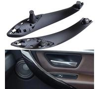 1 par de manijas de puerta interior para BMW F30 F31 F32 F33 F34 F36 F80 cubierta interior de coche para BMW Serie 3 4 316 318 320 325 316 318 320 320 325 328 330 340 (Negro, Tirador Puerta Trasera)