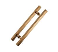 1 Par De Manijas For Puertas Corredizas De Granero, Manijas De Empuje Y Tracción, Superficie Antihuellas De Acero Inoxidable, Capacidad De Carga De 200 Kg, For Armarios(Gold,Hole spacing 40cm)