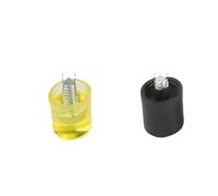 1 par de martillos de goma de doble cara con cabeza de nailon amarilla y negra de 25 mm, 30 mm, 35 mm, 40 mm y 45 mm.(1Pair of 25mm Ye Bl)