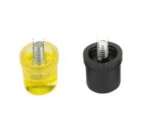 1 par de martillos de goma de doble cara con cabeza de nailon amarilla y negra de 25 mm, 30 mm, 35 mm, 40 mm y 45 mm.(1Pair of 35mm Ye Bl)